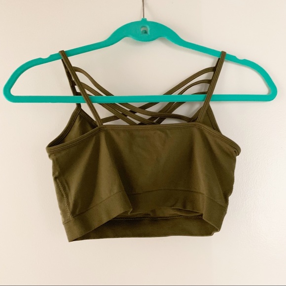 Olive Caged Bralette - Picture 2 of 3